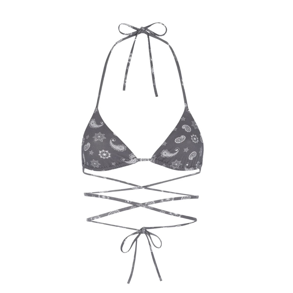 Mimithelabel THE OLIVIA FAYE - CHARCOAL BANDANA
